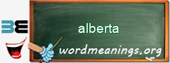 WordMeaning blackboard for alberta